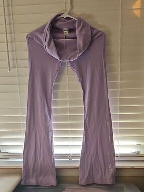 PINK Victoria's Secret Lavender Flare Pants with Rhinestone Detail